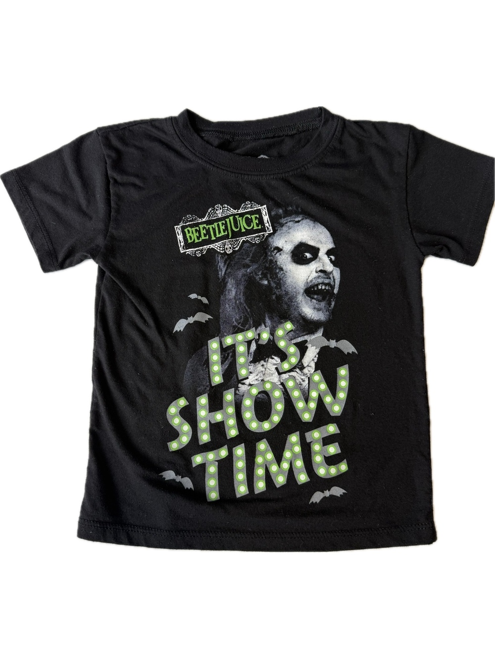 Beetlejuice Kids T-Shirt Size 4T Black "It's Show Time" Graphic Tee